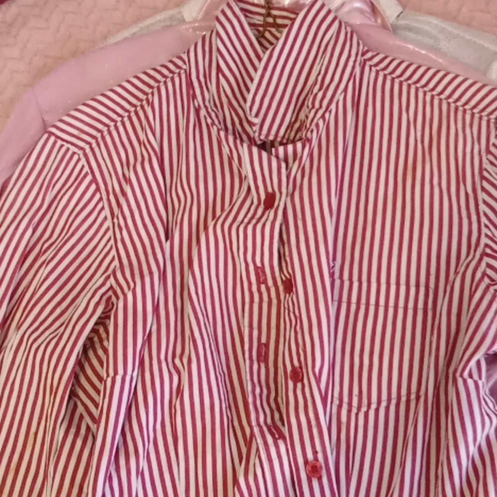 Cruel Girl pinstripe button dow